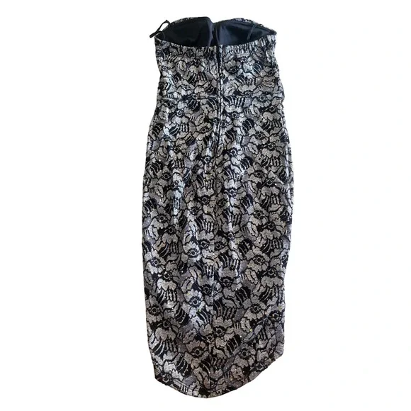 Y2K Sexy Vintage La Scala Lace Sequin Rhinestone Cocktail Dress Size Small/XS - Picture 2 of 5